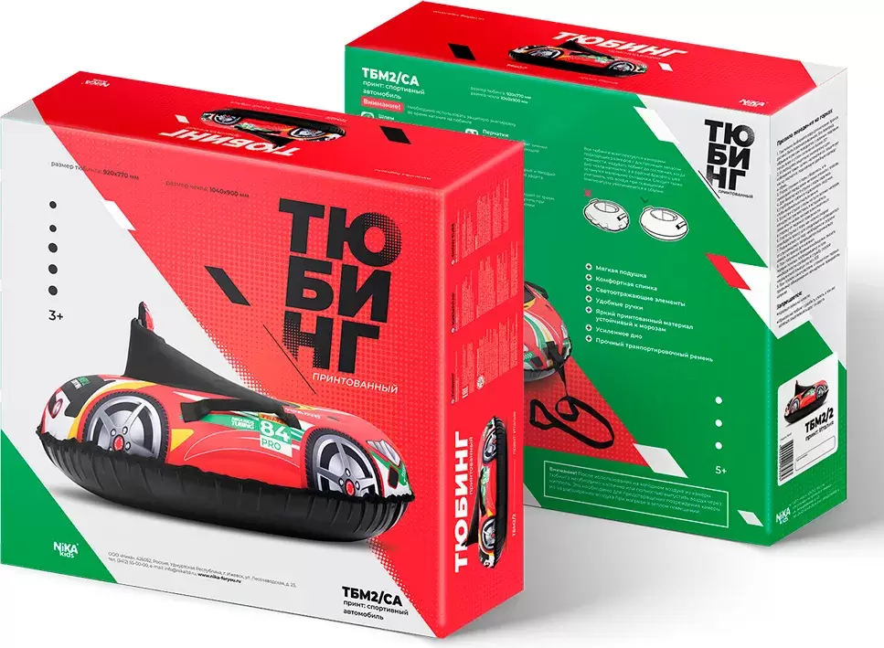 Тюбинг-ватрушка Ника Со спортивным автомобилем / ТБМ2/СА фото