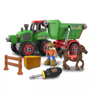 Игрушка-конструктор Nikko Farm Трактор, прицеп и аксессуары / 40081 фото