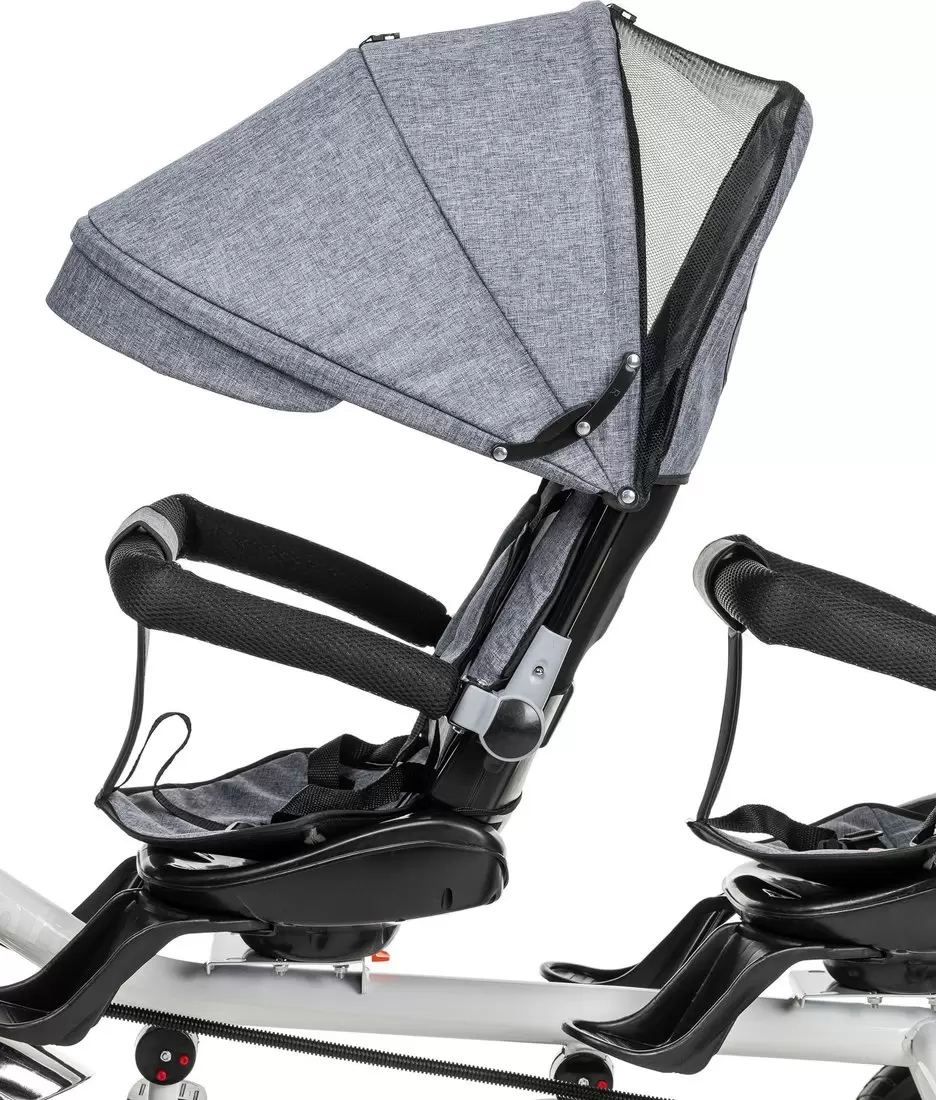 Детский велосипед Nino Двухместный (серый) фото