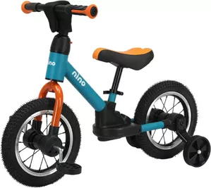Беговел-велосипед Nino JL-106 (синий/оранжевый) фото