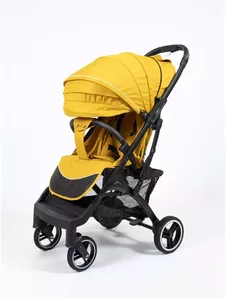  Детская прогулочная коляска Nobumi Sigma Standart (черная рама желтый) фото