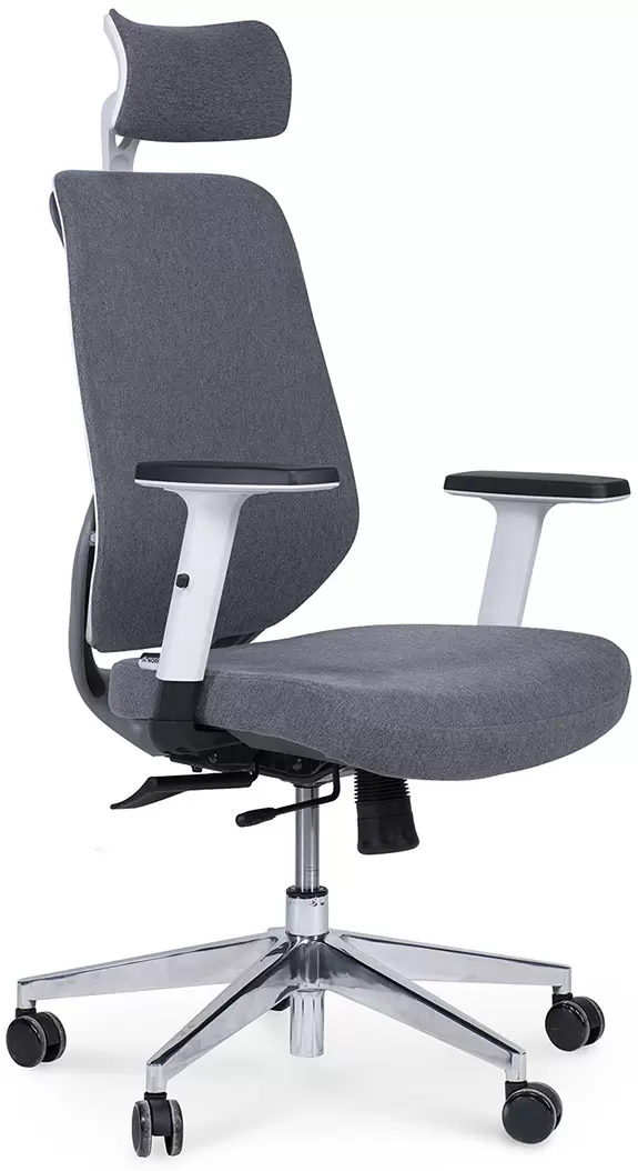 Norden Gray 2 YS-0817H(FY+FY)W (белый пластик/серая ткань)