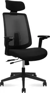 Кресло офисное Norden Miller LF2452A (черный, пластик/черный, ткань/черный, сетка)