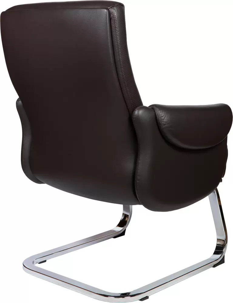 Кресло офисное Norden Ritz CF C 2108 (кожа, коричневый/алюминиевая база) фото
