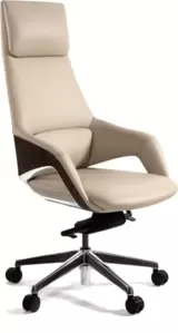 Офисное кресло Norden Шопен FK 0005-A Beige Leather (кожа бежевая/алюминий)