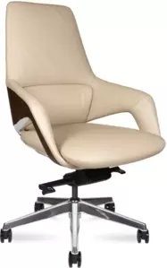 Офисное кресло Norden Шопен LB FK 0005-B Beige Leather (кожа бежевая/алюминий) фото