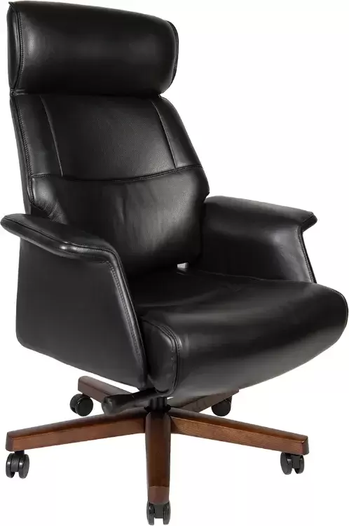 Norden Вагнер / A2067 black leather (черный/натуральное дерево)