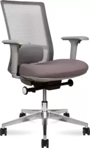 Кресло офисное Norden Vector LF2448 (пластик, серый/ткань, серый/сетка, серый)