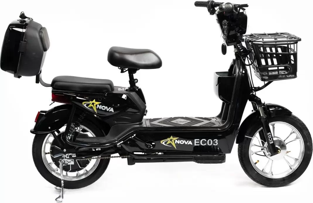 Электроскутер NOVA EC03 (чёрный, без цепи) фото 2