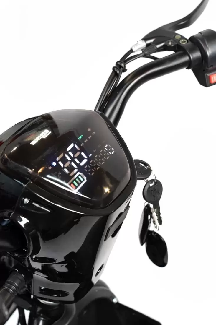 Электроскутер NOVA EC03 (чёрный, без цепи) фото 4