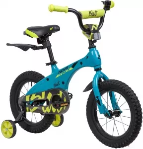 Детский велосипед Novatrack Blast 14 (голубой/желтый, 2019) фото