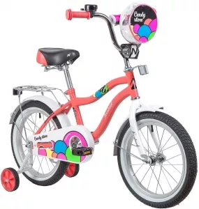 Детский велосипед Novatrack Candy 16 (оранжевый/белый, 2019) фото