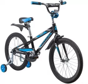 Детский велосипед Novatrack Dodger 20 (черный/синий, 2019) фото