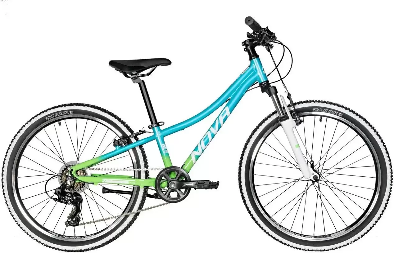 Велосипед NOVATRACK Katrina 7.V 24 р.10 2025 24AHV.KATRINA.10GBL5 (салатовый/голубой) фото 6