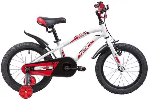 Велосипед детский NOVATRACK Prime 16 (белый/красный, 2019) фото