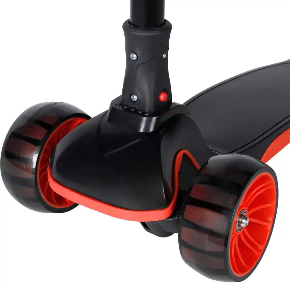 Самокат Novatrack RainBow 120BB.RAINBOW.BRD25 черныйкрасный фото