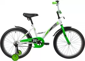 Детский велосипед Novatrack Strike 20 (белый/зеленый) фото