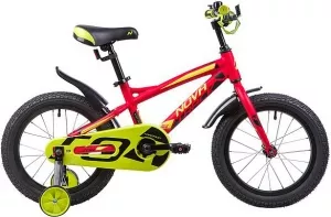 Велосипед детский NOVATRACK Tornado 16 (красный/желтый, 2019) фото