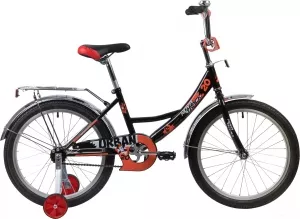 Детский велосипед Novatrack Urban 20 (черный/красный, 2020) фото
