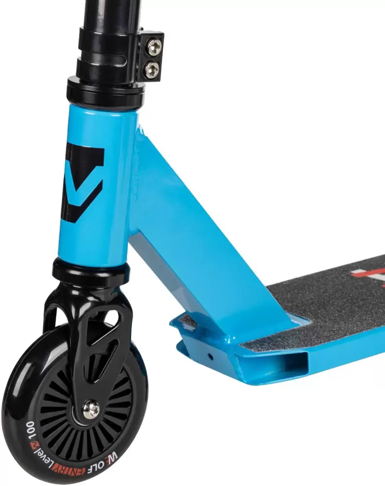 Самокат трюковый Novatrack Wolf 110P.WOLF.BL25 синий фото