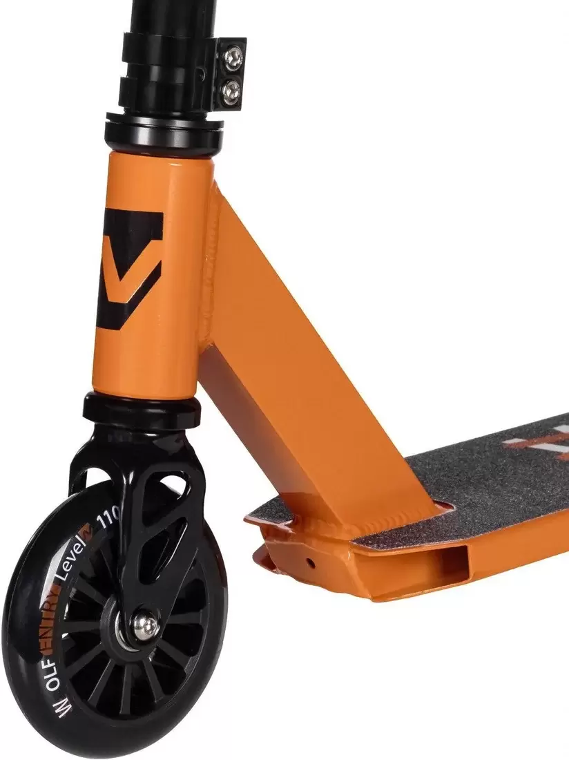 Самокат трюковый Novatrack Wolf 110P.WOLF.OR25 оранжевый фото