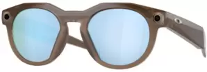 Умные очки Oakley Meta HSTN (голубые линзы, коричневая оправа, Polarized) фото
