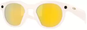 Умные очки Oakley Meta HSTN (жёлтые линзы 24К, белая оправа, Polarized) Limited Edition фото