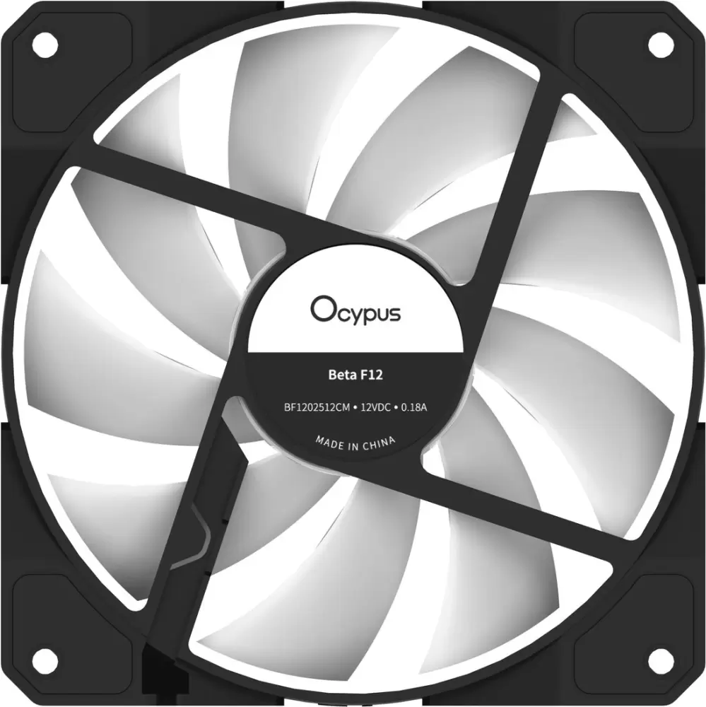 Вентилятор для корпуса Ocypus Beta F12 BK ARGB Reverse Blade Beta-F12-BK1AM01X-GL фото