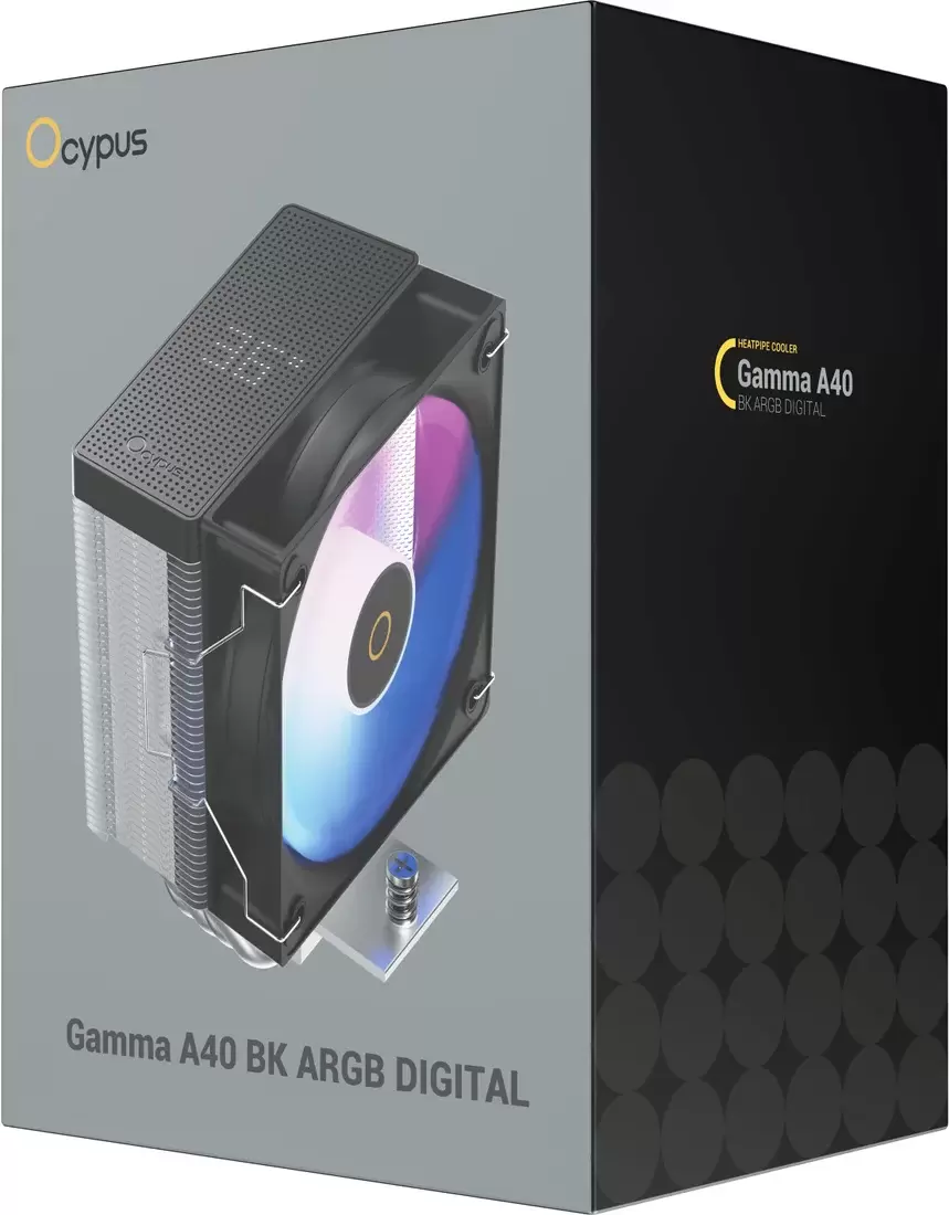 Кулер для процессора Ocypus Gamma A40 ARGB Digital Gamma-A40-BK1NAWD00X-GL фото 3