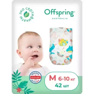 Подгузники детские Offspring M 6-10 кг Карибы (42 шт) фото