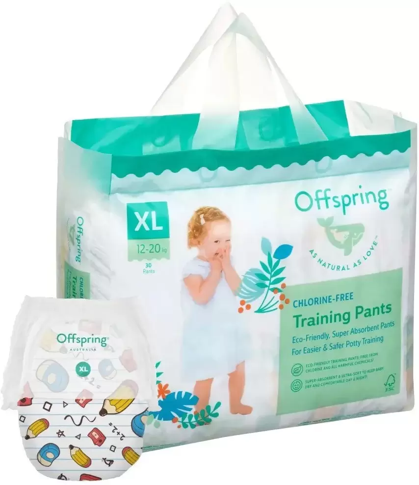 Подгузники-трусики детские Offspring XL 12-20 кг Карандаши / OF02XLSCR (30 шт) фото
