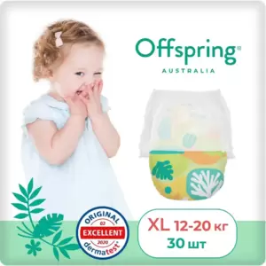 Подгузники-трусики Offspring XL 12-20 кг Лес (30 шт) фото