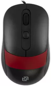 Мышь Oklick 310M (черный/красный) фото