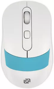 Мышь Oklick 310MW (белый/голубой) фото