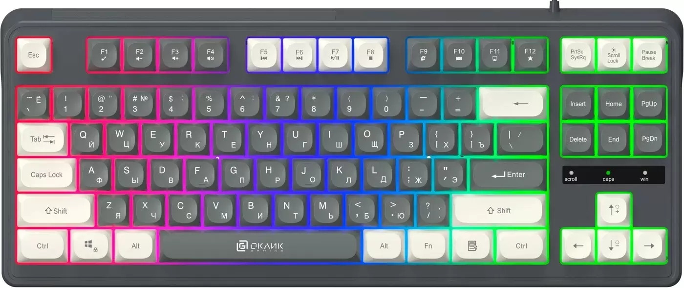 Oklick 711G (серый/белый)