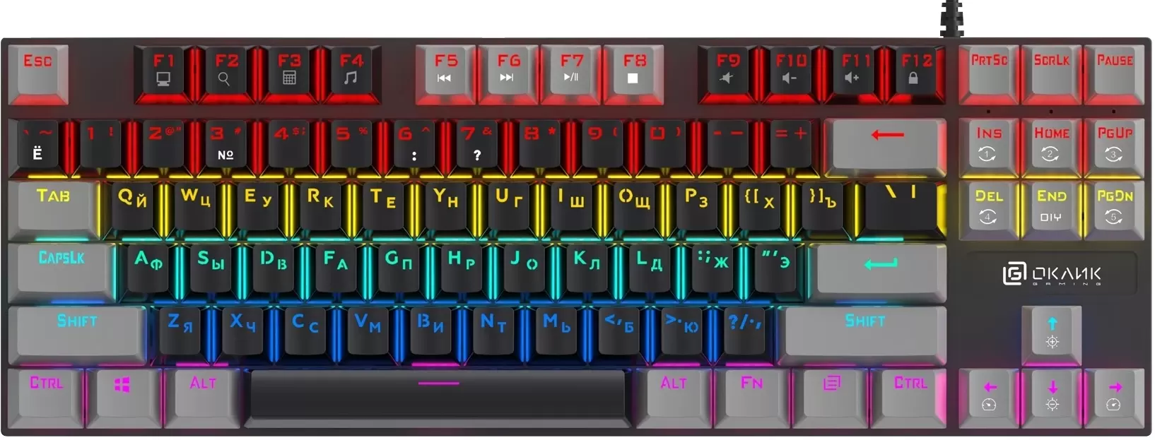 Oklick K600X (черный/серый)