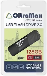 USB-флэш накопитель OltraMax 310 128Gb 2.0 Black OM-128GB-310-Black фото