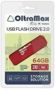 USB Flash Oltramax 310 64GB (красный) фото