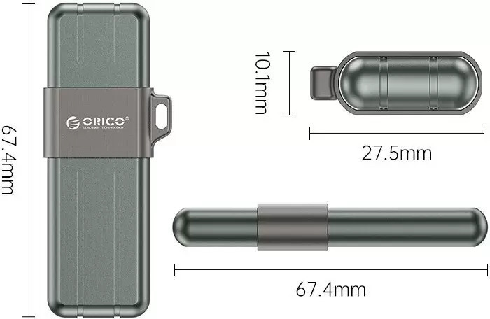 USB Flash Orico U3-X 64GB U3-X-A64G-GR-BP фото 2