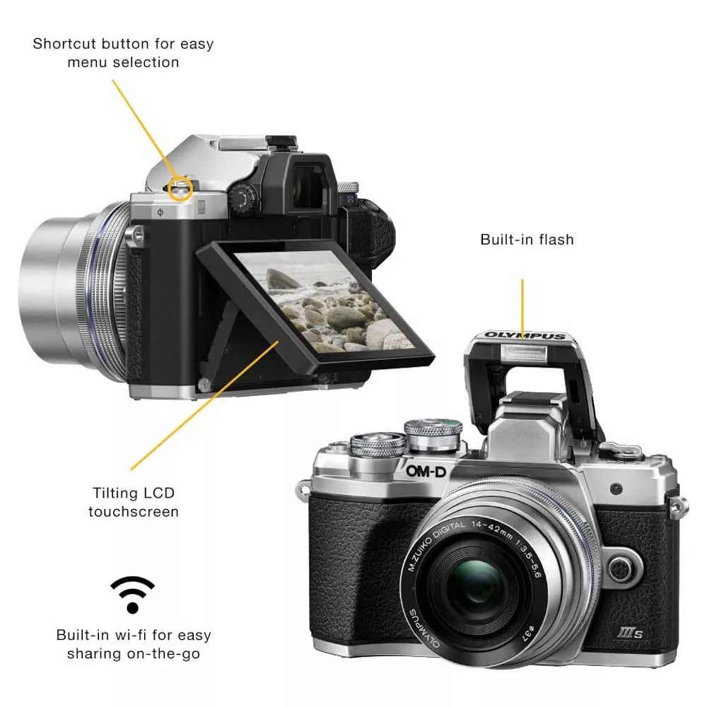 Фотоаппарат Olympus OM-D E-M10 Mark III S Kit 14-42mm EZ (серебристый) фото 3