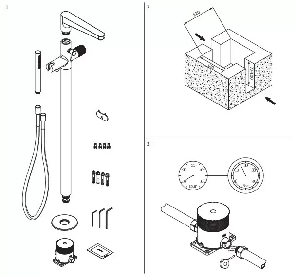 Смеситель Omnires Contour CT8033AT фото