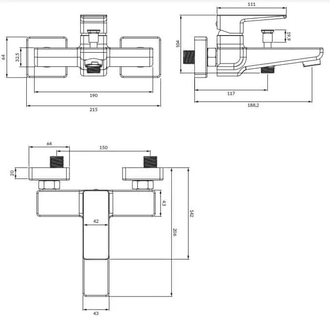 Смеситель Omnires Parma PM7430GR фото 2