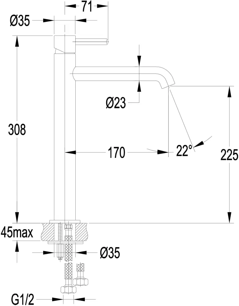 Смеситель Omnires Y Y1212GR фото