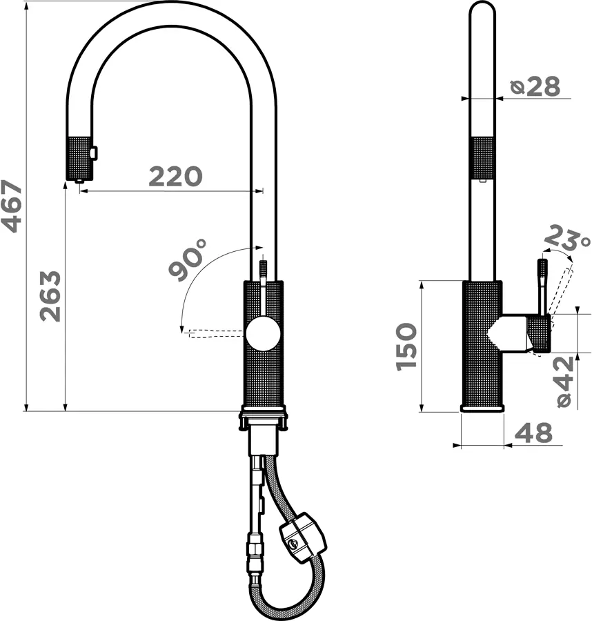 Смеситель Omoikiri Asakawa S GM фото 2