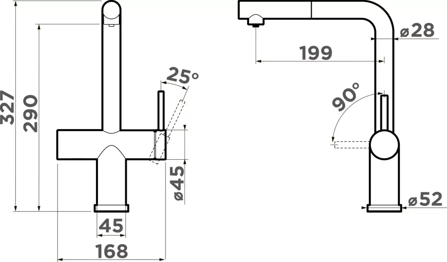 Смеситель Omoikiri Karatsu-S GM фото 2