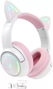 Onikuma GT838 Cat Ear (белый/розовый)