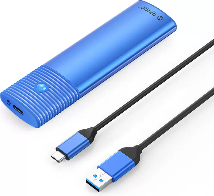 Бокс для накопителей M.2 Orico PWM2-BL-EP (синий) фото