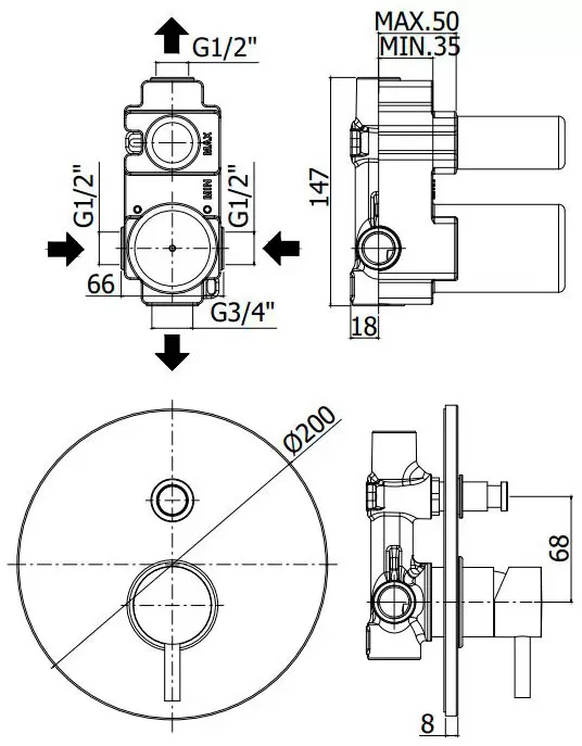Смеситель Paffoni Light LIG015HG фото