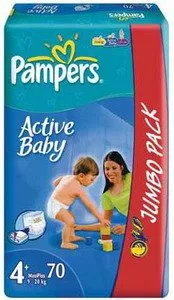 Подгузники Pampers Active Baby 4 Maxi (7-18 кг) Jumbo Pack 70 шт фото