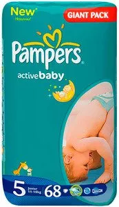 Подгузники Pampers Active Baby 5 Junior (11-18 кг) Giant Pack 68 шт фото